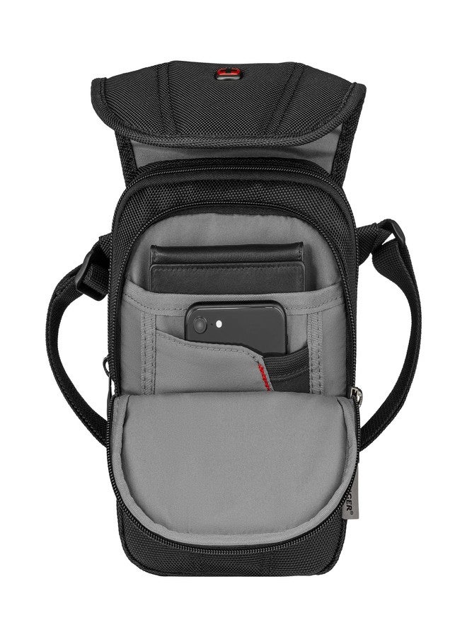 WENGER, BC High Flapover, Flapover Crossbody Bag, Black Swiss Designed-Blend of Style and Function, 612271 - Image 4